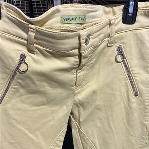 Versace Jeans Collection Women's Light Yellow Skinny Jeans